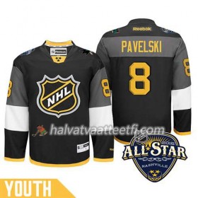 Lasten NHL 2016 All Star Premier-San Jose Sharks Pelipaita Joe Pavelski #8 Musta Paita