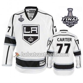 Reebok Miesten NHL Los Angeles Kings Pelipaita Jeff Carter #77 Vieras Valkoinen 2014 Stanley Cup