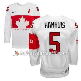 Lasten NHL Premier Olympic-Canada Team Pelipaita Dan Hamhuis #5 Koti Valkoinen Paita