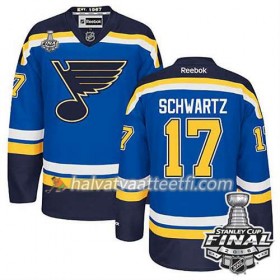 Reebok NHL St. Louis Blues Pelipaita Jaden Schwartz #17 Sininen Koti 2016 Stanley Cup
