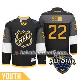 Lasten NHL 2016 All Star Premier-Vancouver Canucks Pelipaita Daniel Sedin #22 Musta Paita