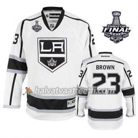 Reebok Miesten NHL Los Angeles Kings Pelipaita Drew Doughty #23 Vieras Valkoinen 2014 Stanley Cup