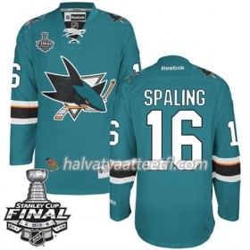 Reebok NHL San Jose Sharks Pelipaita Nick Spaling #16 Teal Koti 2016 Stanley Cup