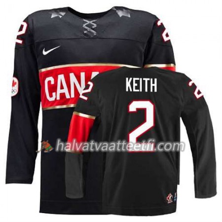 Reebok Miesten NHL Premier Olympic-Canada Team Pelipaita Duncan Keith #2 Kolmas Musta Paita