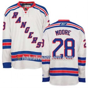Reebok Miesten NHL New York Rangers Pelipaita Dominic Moore #28 Vieras Valkoinen