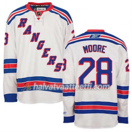 Reebok Miesten NHL New York Rangers Pelipaita Dominic Moore #28 Vieras Valkoinen