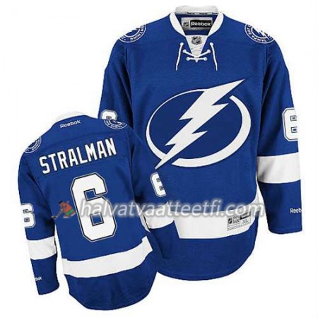 Reebok Miesten NHL Tampa Bay Lightning Pelipaita Anton Stralman #6 Koti Musta Reebok Miesten NHL Tampa Bay Lightning Pelipaita Anton Stralman #6 Koti Musta