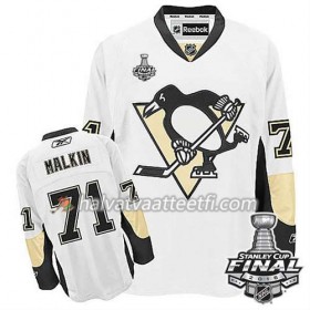 Reebok NHL Pittsburgh Penguins Pelipaita Evgeni Malkin #71 Valkoinen Vieras 2016 Stanley Cup