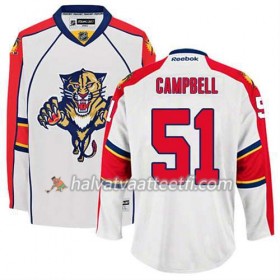 Reebok Miesten NHL Florida Panthers Pelipaita Brian Campbell #51 Vieras Valkoinen