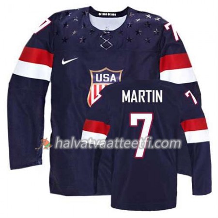 Lasten NHL Premier Olympic-USA Team Pelipaita Paul Martin #7 Vieras Sininen Paita Lasten NHL Premier Olympic-USA Team Pelipaita Paul Martin #7 Vieras Sininen Paita