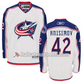 Reebok Miesten NHL Columbus Blue Jackets Pelipaita Artem Anisimov #42 Vieras Valkoinen
