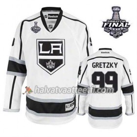 Reebok Miesten NHL Los Angeles Kings Pelipaita Wayne Gretzky #99 Vieras Valkoinen 2014 Stanley Cup