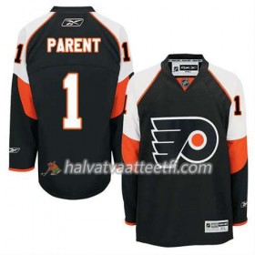 Reebok Miesten NHL Philadelphia Flyers Pelipaita Bernie Parent #1 Kolmas Musta