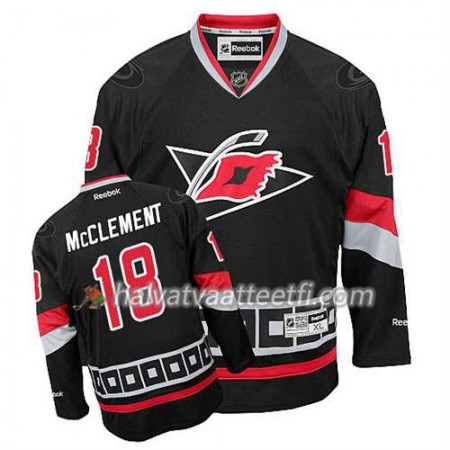 Reebok Miesten NHL Carolina Hurricanes Pelipaita Jay McClement #18 Kolmas Musta