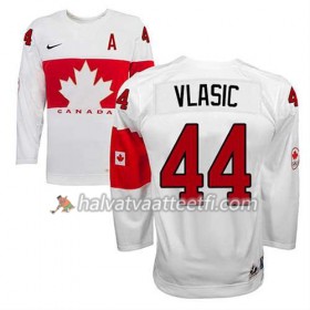 Reebok Naisten NHL Premier Olympic-Canada Team Pelipaita Marc-Edouard Vlasic #44 Koti Valkoinen Paita
