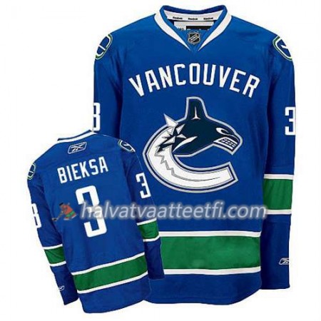 Reebok Miesten NHL Vancouver Canucks Pelipaita Kevin Bieksa #3 Koti Sininen