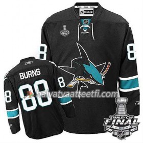 Reebok NHL San Jose Sharks Pelipaita Brent Burns #88 Musta Kolmas 2016 Stanley Cup