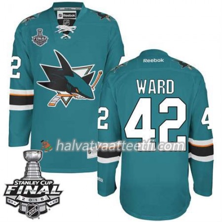Reebok NHL San Jose Sharks Pelipaita Joel Ward #42 Teal Koti 2016 Stanley Cup Reebok NHL San Jose Sharks Pelipaita Joel Ward #42 Teal Koti 2016 Stanley Cup