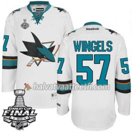 Reebok NHL San Jose Sharks Pelipaita Tommy Wingels #57 Valkoinen Vieras 2016 Stanley Cup Reebok NHL San Jose Sharks Pelipaita Tommy Wingels #57 Valkoinen Vieras 2016 Stanley Cup