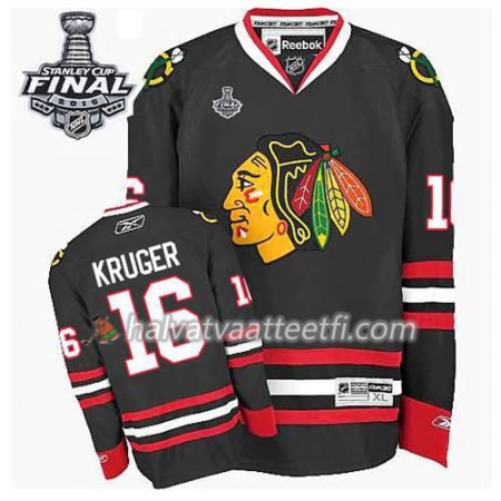 Reebok Miesten NHL Chicago Blackhawks Pelipaita Marcus Kruger #16 Kolmas Musta 2015 Stanley Cup Reebok Miesten NHL Chicago Blackhawks Pelipaita Marcus Kruger #16 Kolmas Musta 2015 Stanley Cup