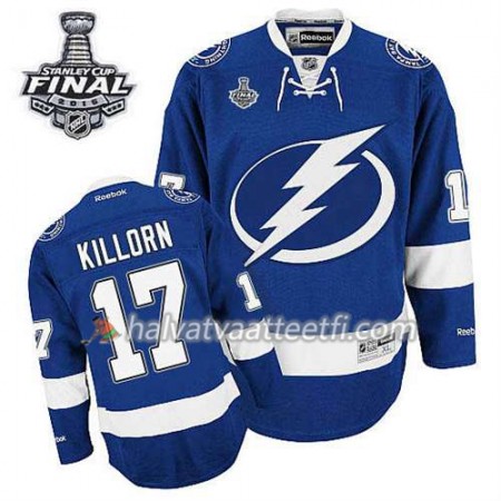 Reebok Miesten NHL Tampa Bay Lightning Pelipaita Alex Killorn #17 Koti Sininen 2015 Stanley Cup Reebok Miesten NHL Tampa Bay Lightning Pelipaita Alex Killorn #17 Koti Sininen 2015 Stanley Cup