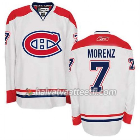 Reebok Miesten NHL Montreal Canadiens Pelipaita Howie Morenz #7 Vieras Valkoinen