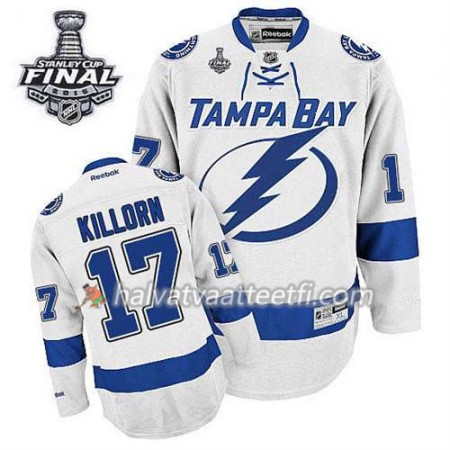 Reebok Miesten NHL Tampa Bay Lightning Pelipaita Alex Killorn #17 Vieras Valkoinen 2015 Stanley Cup Reebok Miesten NHL Tampa Bay Lightning Pelipaita Alex Killorn #17 Vieras Valkoinen 2015 Stanley Cup