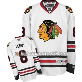 Reebok Miesten NHL Chicago Blackhawks Pelipaita Nick Leddy 8 Valkoinen Vieras