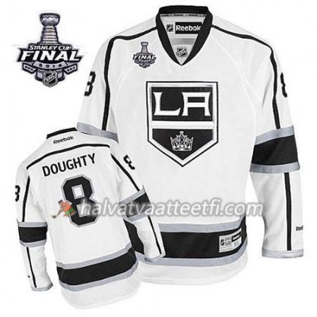 Reebok Miesten NHL Los Angeles Kings Pelipaita Drew Doughty #8 Vieras Valkoinen 2014 Stanley Cup