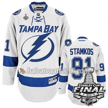 Reebok NHL Tampa Bay Lightning Pelipaita Steven Stamkos #91 Valkoinen Vieras 2016 Stanley Cup Reebok NHL Tampa Bay Lightning Pelipaita Steven Stamkos #91 Valkoinen Vieras 2016 Stanley Cup