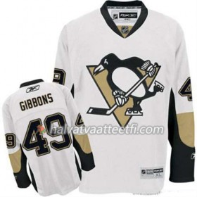 Reebok Miesten NHL Pittsburgh Penguins Pelipaita Brian Gibbons 49 Valkoinen Vieras