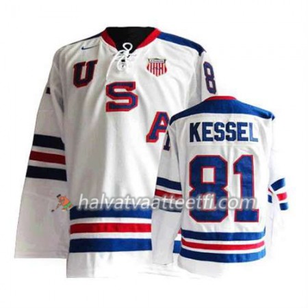 Reebok Miesten NHL Premier Olympic-USA Team Pelipaita Phil Kessel #81 Valkoinen Paita