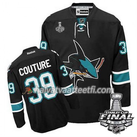Reebok NHL San Jose Sharks Pelipaita Logan Couture #39 Musta Kolmas 2016 Stanley Cup Reebok NHL San Jose Sharks Pelipaita Logan Couture #39 Musta Kolmas 2016 Stanley Cup