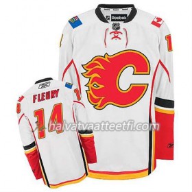 Reebok Miesten NHL Calgary Flames Pelipaita Theoren Fleury #14 Vieras Valkoinen