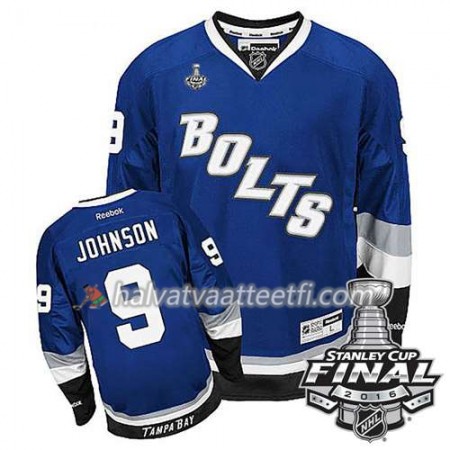 Reebok NHL Tampa Bay Lightning Pelipaita Tyler Johnson #9 Sininen Kolmas 2016 Stanley Cup Reebok NHL Tampa Bay Lightning Pelipaita Tyler Johnson #9 Sininen Kolmas 2016 Stanley Cup