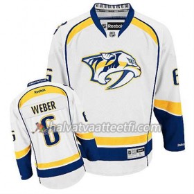 Reebok Miesten NHL Nashville Predators Pelipaita Shea Weber #6 Vieras Valkoinen
