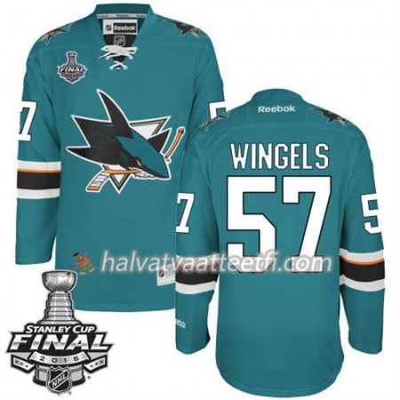 Reebok NHL San Jose Sharks Pelipaita Tommy Wingels #57 Teal Koti 2016 Stanley Cup
