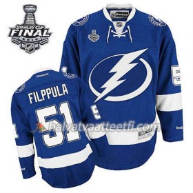 Reebok Miesten NHL Tampa Bay Lightning Pelipaita Tyler Johnson #51 Koti Sininen 2015 Stanley Cup