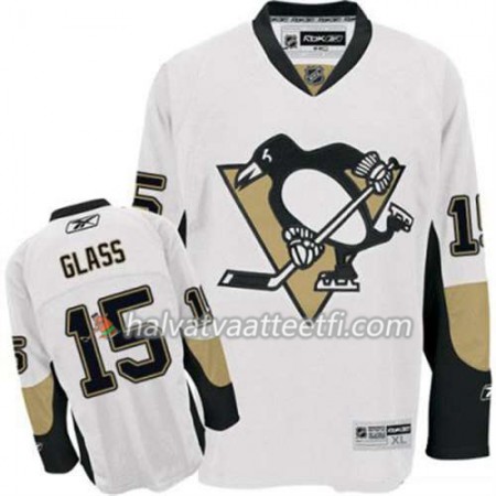 Reebok Miesten NHL Pittsburgh Penguins Pelipaita Tanner Glass 15 Valkoinen Vieras
