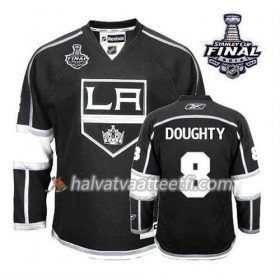Reebok Miesten NHL Los Angeles Kings Pelipaita Derek Stepan #8 Koti Musta 2014 Stanley Cup