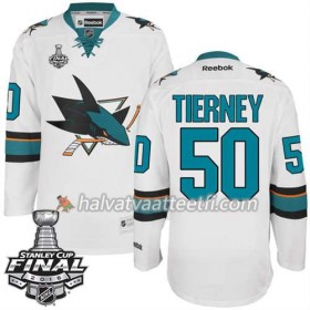 Reebok NHL San Jose Sharks Pelipaita Chris Tierney #50 Valkoinen Vieras 2016 Stanley Cup