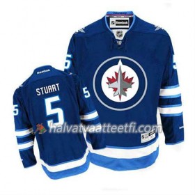 Reebok Miesten NHL Winnipeg Jets Pelipaita Mark Stuart #5 Koti Sininen