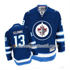 Reebok Miesten NHL Winnipeg Jets Pelipaita Teemu Selanne #13 Koti Sininen