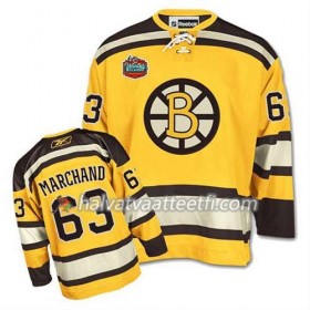 Reebok Miesten NHL Boston Bruins Pelipaita Brad Marchand #63 Winter Classic Kulta