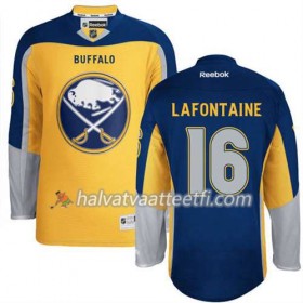 Reebok Miesten NHL Buffalo Sabres Pelipaita Pat Lafontaine #16 Uusi Kolmas Kulta