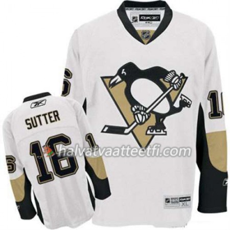 Reebok Miesten NHL Pittsburgh Penguins Pelipaita Brandon Sutter 16 Valkoinen Vieras