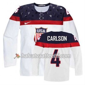 Reebok Miesten NHL Premier Olympic-USA Team Pelipaita John Carlson #4 Koti Valkoinen Paita