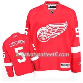 Reebok Miesten NHL Detroit Red Wings Pelipaita Nicklas Lidstrom #5 Koti Punainen