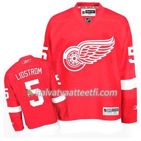 Reebok Miesten NHL Detroit Red Wings Pelipaita Nicklas Lidstrom #5 Koti Punainen