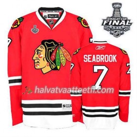 Reebok Naisten NHL Chicago Blackhawks Pelipaita Brent Seabrook #7 Koti Punainen 2015 Stanley Cup